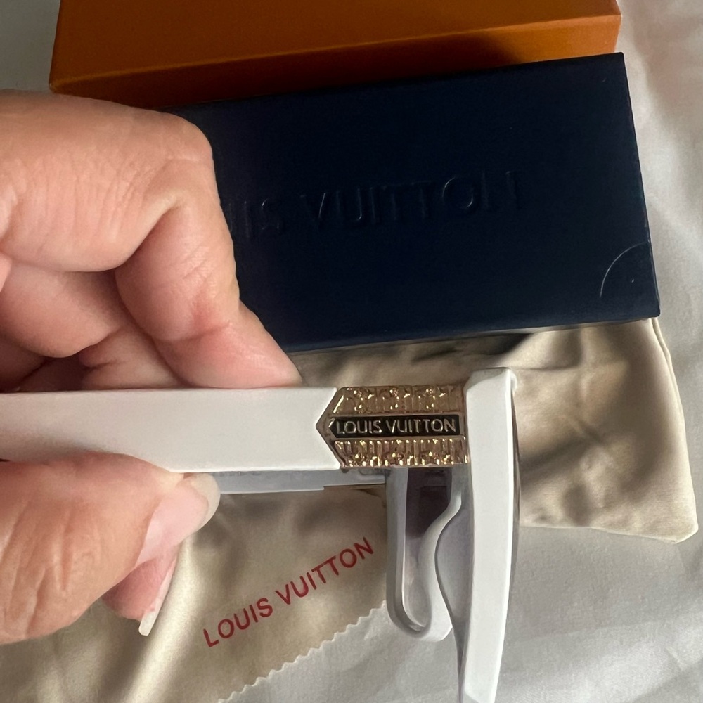 Louis Vuitton White and Gold sunglasses